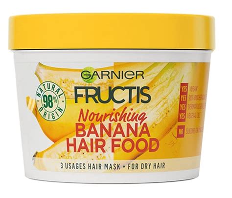 Fructis Hair Food Mascarilla Nutritiva De Pl Tano Para Cabello Seco