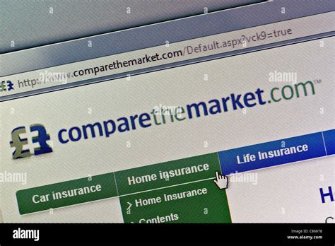 Compare the Market logo and website screen close up Stock Photo - Alamy