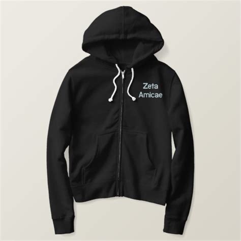 Zeta Amicae Embroidered Hoodie | Zazzle.com