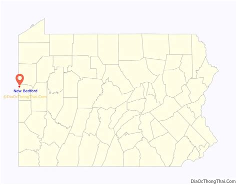 Map Of New Bedford Cdp Pennsylvania