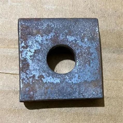 40x40mm LXW 12mm Mild Steel Square Plate Washer Inner Diameter 14 Mm