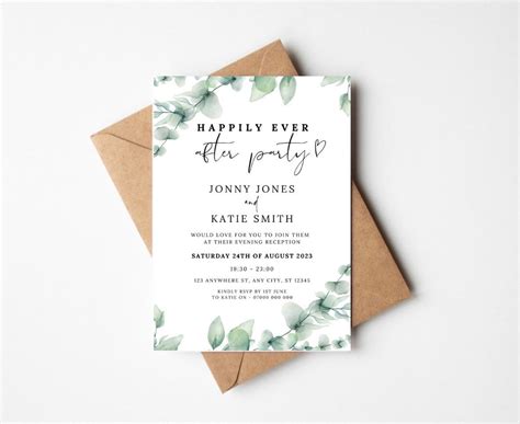 Evening Invitation Evening Invite Marriage Evening Invitations