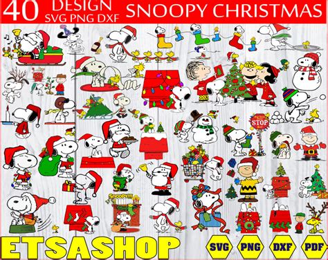 Snoopy Christmas Svg Snoopy Svg Charlie Brown Svg Snoopy Clipart