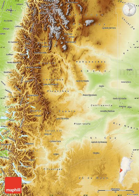 Physical Map of Neuquen