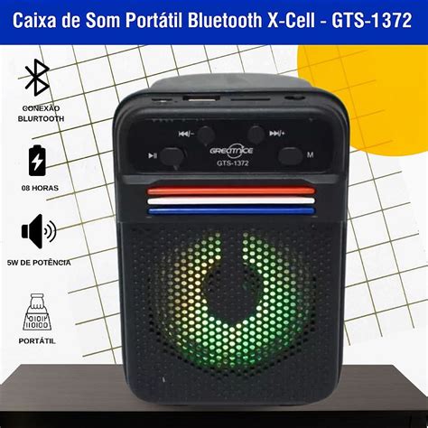 Caixa de Som Portátil Bluetooth 5W X Cell GTS 1372 Crystal Informática