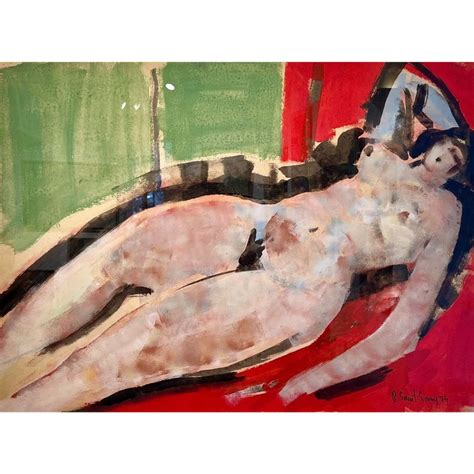 Nude Reclining On Red Sheets Paintings Genre Antikeo
