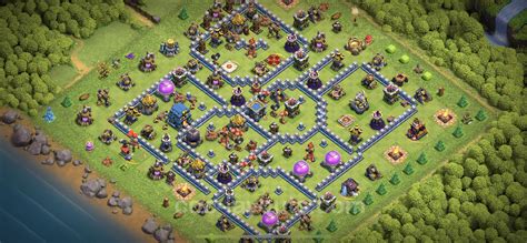 Melhor Layout De Defesa Cv Link H Brido Coc Clash Of Clans