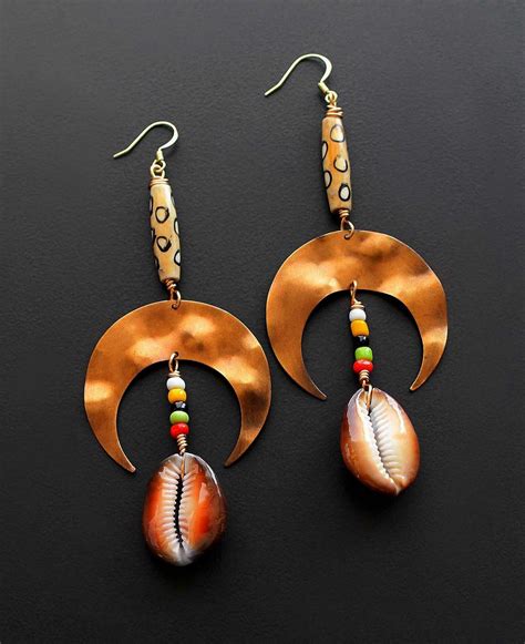 African Earrings Afriquelachic Afrocentric Jewelry African