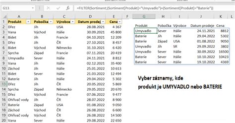 Složené podmínky ve funkci FILTER dataspectrum cz