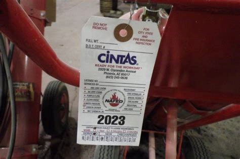 Cintas fire extinguisher carts in Phoenix, AZ, USA