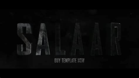 Salaar Title Card After Effect Template Celite