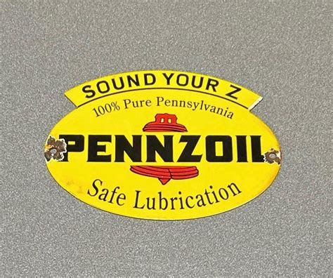 Vintage Pennzoil Motor Oil Porcelain Sign Car Oil Gas Truck Etsy