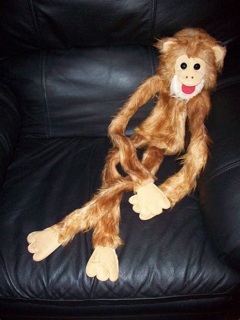 Vintage Monkey Puppet Brown Monkey Stuffed Animal Hand Puppet Etsy