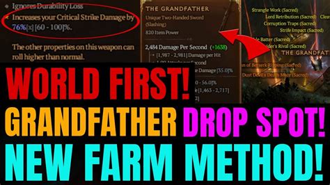 WORLD FIRST DIABLO 4 GRANDFATHER DROPPED Helltide Chest BONUS