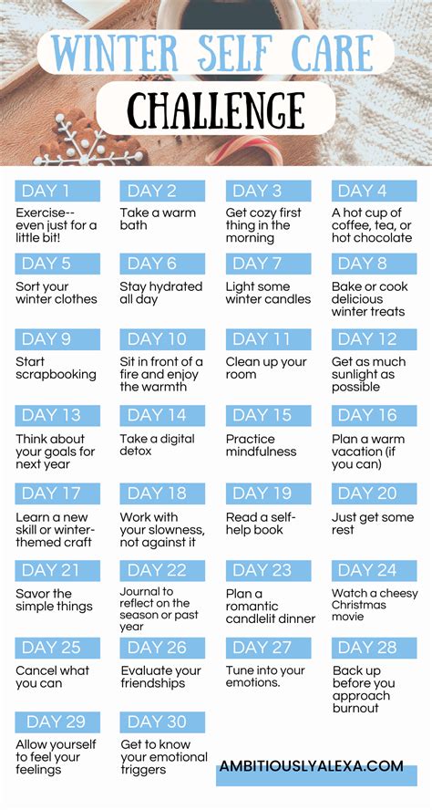 30 Day Winter Self Care Challenge To Beat The Winter Blues