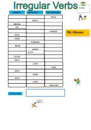 Irregular Verbs Test 4 ESL Worksheet By Akhssass