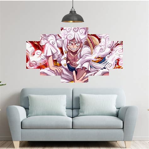 HIASAN DINDING KAYU 1set Wall Hanging LUFFY GEAR 5 Poster Wood Wall