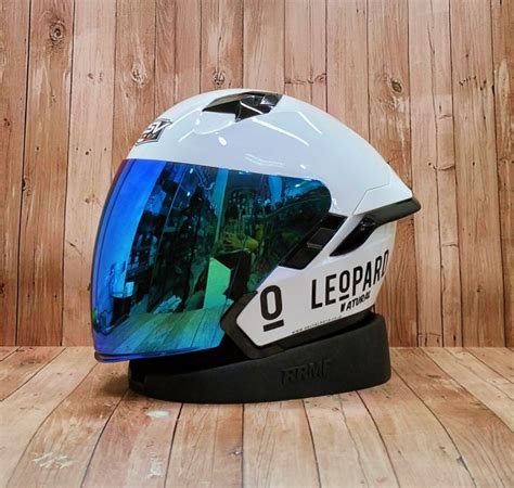 Helm Rsv Sv Solid White Paket Gateng Leopard I Visor Iridium I Half