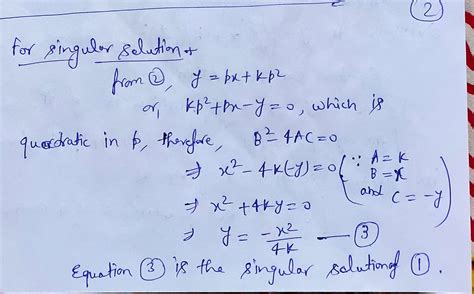 Solved 6 A Find The General Solution And The Singular Solution To