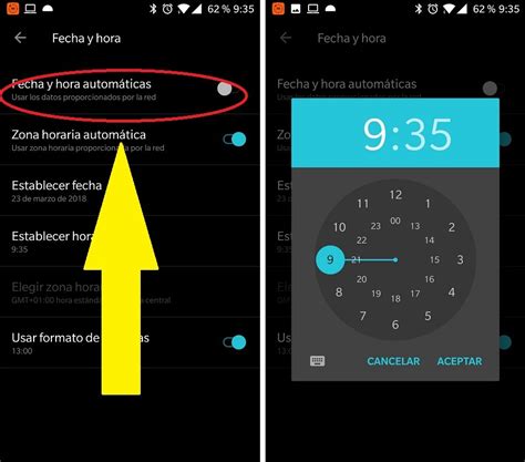 Cómo cambiar la hora manualmente en un móvil Android tusequipos