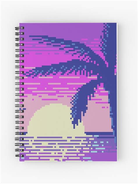 Pixel Sunset Journal For Sale By Kevin Houlihan Redbubble