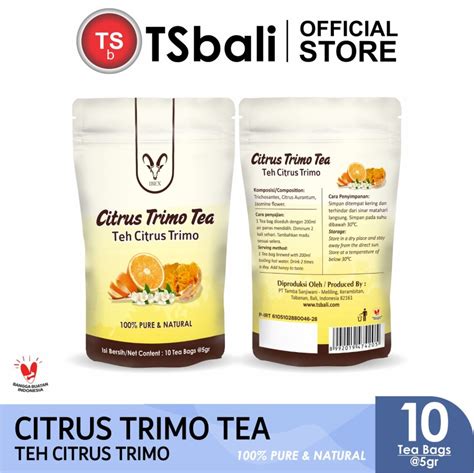 IBEX Citrus Trimo Tea Teh Herbal 100 Pure Natural 10 Teabags 5gr