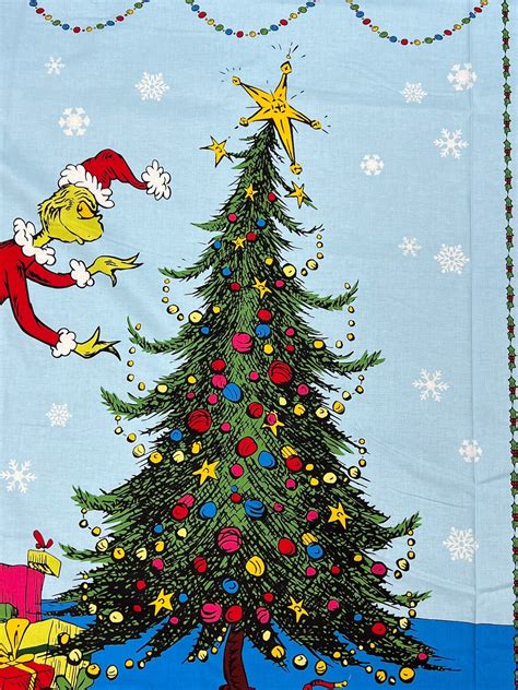 How The Grinch Stole Christmas Advent Calendar Fabric Panel Etsy