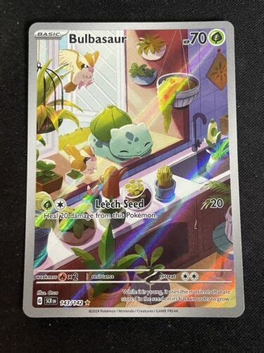 Pokemon Bulbasaur 143 142 Illustration Rare Stellar Crown EBay