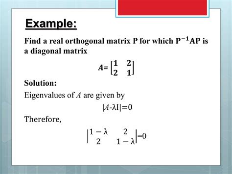 Diagonalization Of Matrices Ppt