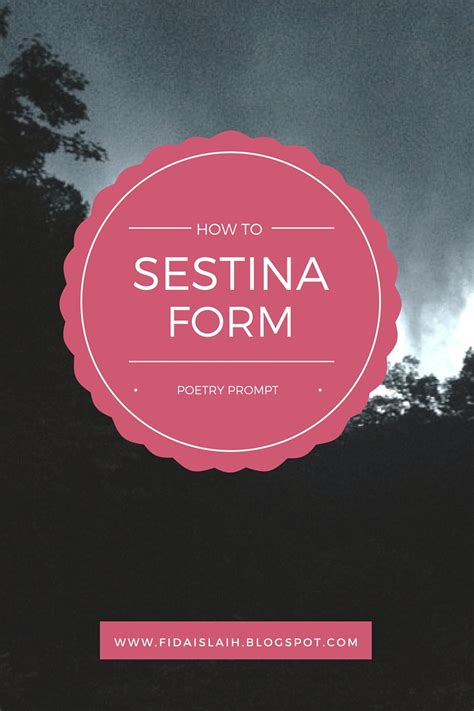 Poetry - Sestina Form