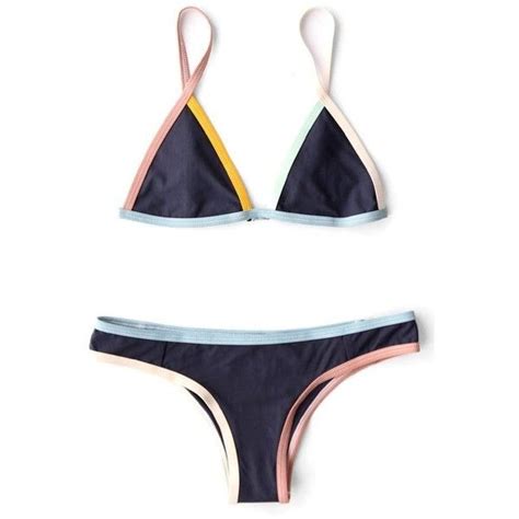 Tavik Jett Bikini Top Navy Liked On Polyvore Featuring Tavik Bikinis