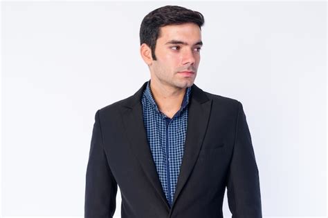 Cerca Del Joven Empresario Persa Guapo En Traje Aislado Foto Premium