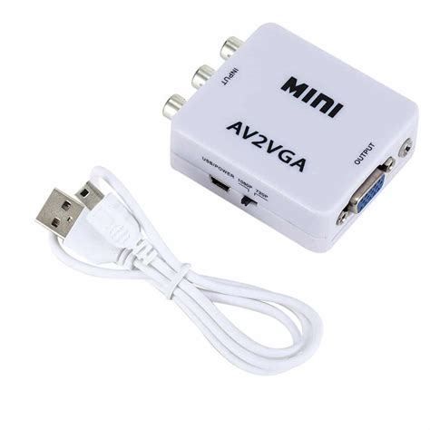 Conversor Rca A Vga Av Vga Mini Av A Vga Convierte Tu Salida Audio