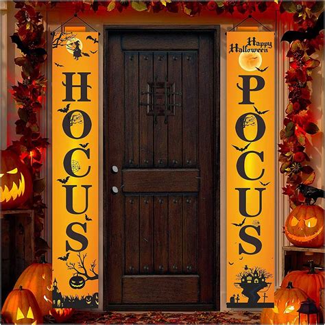 2 Halloween Decorations Hocus Pocus Door Entryway Panels Etsy