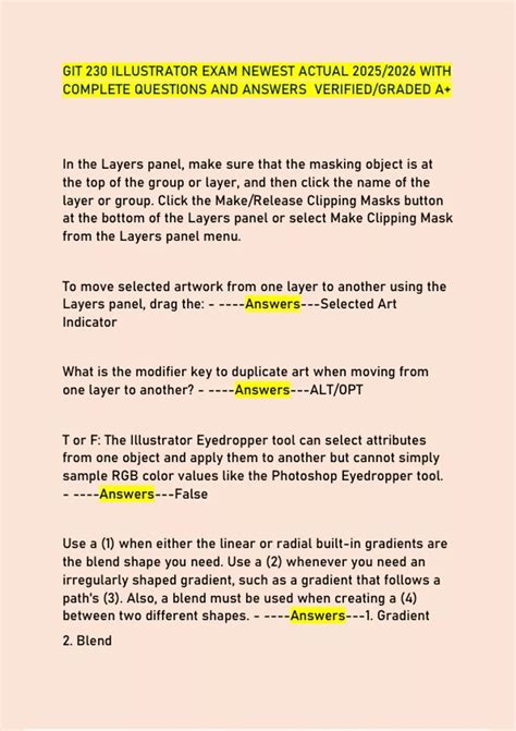 Adobe Illustrator Cs6 Exam Questions 6