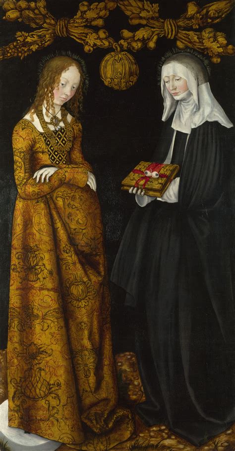 Lucas Cranach The Elder 1472 1553 Saints Christina And Ottilia