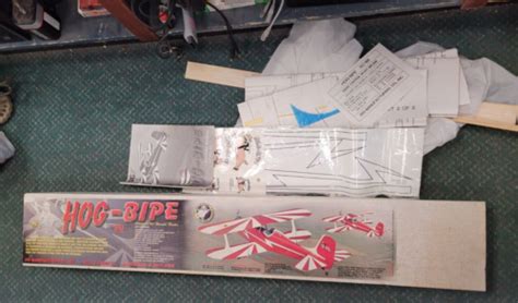 BOX SOME PARTS ONLY SIG Hog Bipe RC Airplane Kit RC 69 Plane