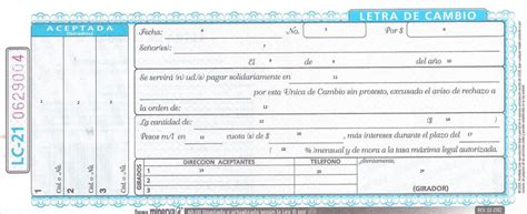 Documentos Comerciales Letra De Cambio