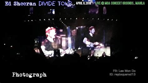 Photograph Ed Sheeran Divide Tour At MOA Concert Grounds Manila YouTube