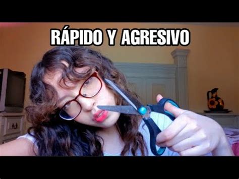 Asmr R Pido Y Agresivo Corte De Cabello Youtube