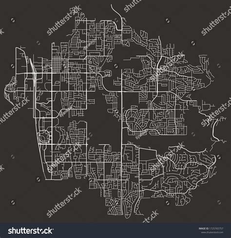 Street City Map Sandy Utah Usa Stock Vector (Royalty Free) 1725765757 ...