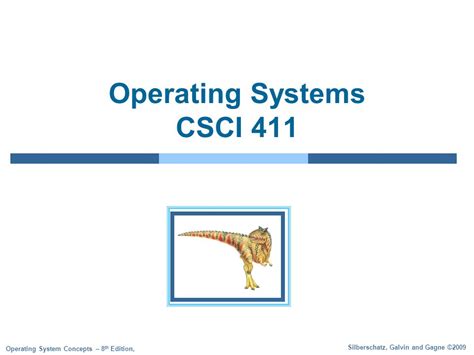 Silberschatz Galvin And Gagne Operating System Concepts Th