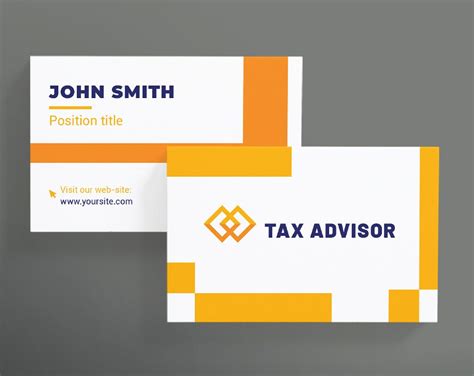 Tax Advisor Business Card Template Instant Download Etsy