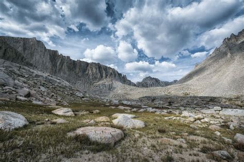 Landscape in the Sierra Nevada Mountains Stock Photo - Image of clouds ...