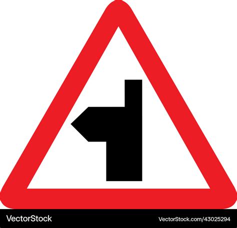 T junction Royalty Free Vector Image - VectorStock