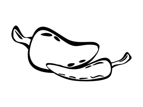 Chili Pepper Outline SVG Hot Pepper Svg Spicy Svg Hot Pepper Clipart Hot Pepper Files For