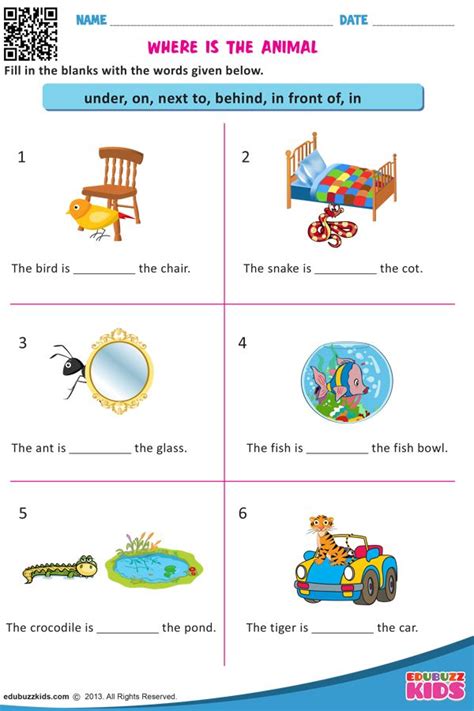 Preposition With Pictures Worksheet