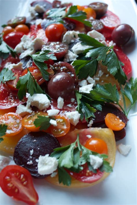 Roasted Beet Heirloom Tomato Salad With Ricotta Salata