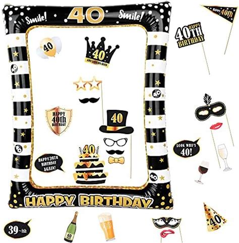 24pcs 18th Birthday Party Inflatable Frame And Photo Booth Props For