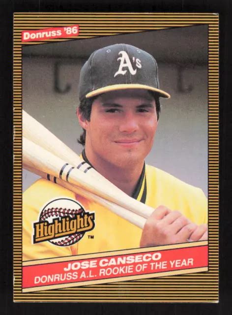 1986 DONRUSS HIGHLIGHTS 55 Jose Canseco Oakland Athletics EUR 2 16